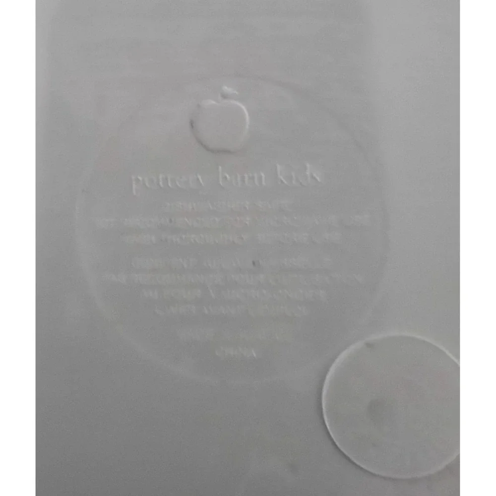 Pottery Barn Kids Plate Sectioned Meal Plate Zoo Animals Trees Melamine Gray